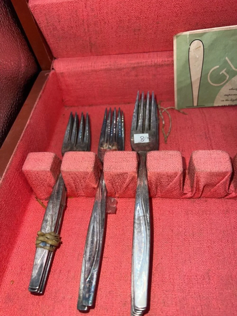 1847 Rogers Bros Silverplate Flatware Set TarnishResistant Chest Vintage incompl